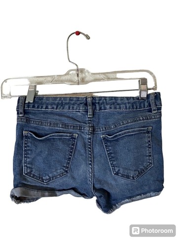 Gap Girls " Stretch Shortie Short " Denim Shorts - Size 10 - Picture 2 of 8