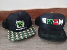Official Minecraft BOOM Hats Cap Black Youth OSFM SnapBack Creeper TNT Rare lot