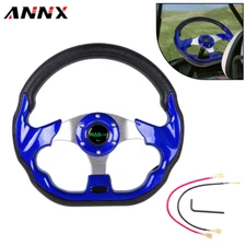 320mm 12.5" Blue Cart Steering Wheel For EZGO TXT RXV Yamaha and Club Car