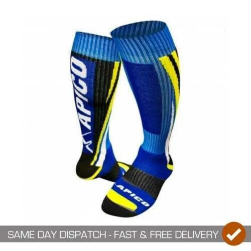 Chaussettes de cross bleus