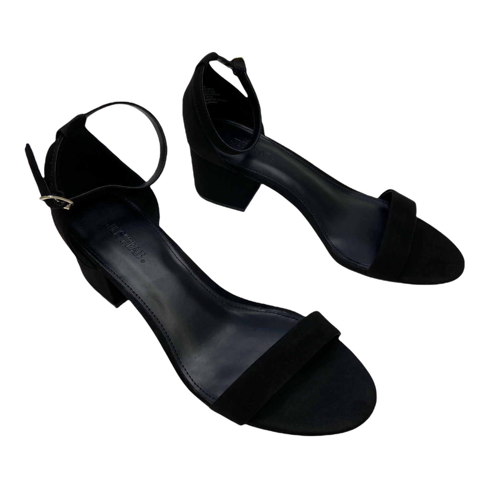 APL JUSTFAB sandali donna Noura neri con tacco taglia 10 S10