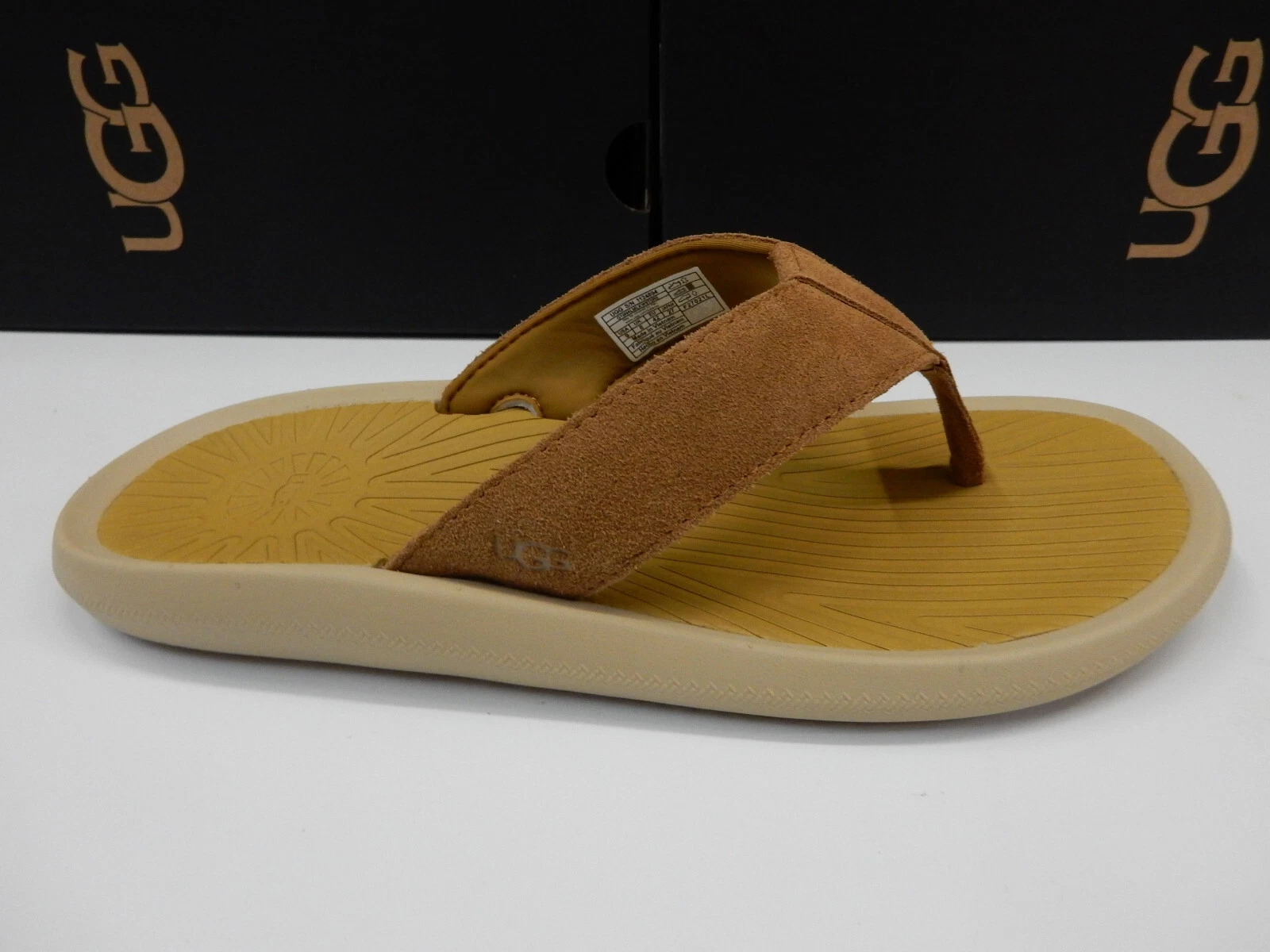 UGG da uomo Brookside II pelle scamosciata flip castagno 9