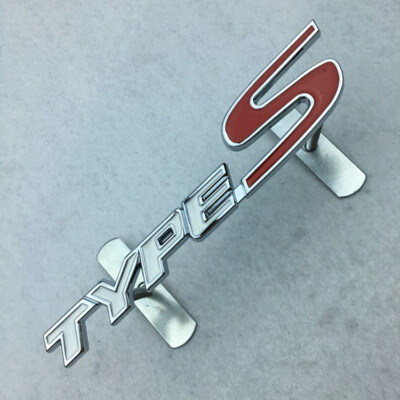 1Pc 3D Metal Grille Type-S Emblem Nameplate Logo Car Front Premium Badge Chrome
