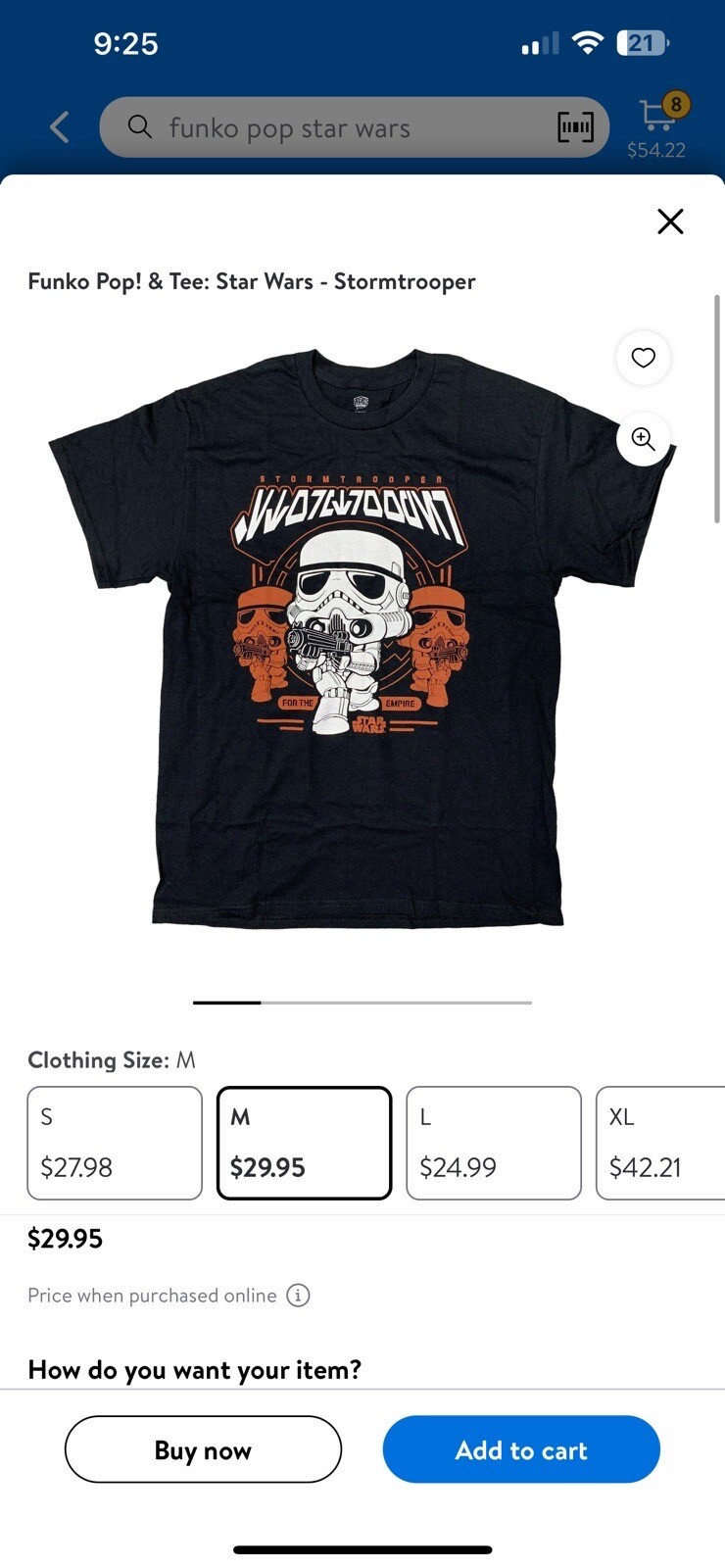 FUNKO POP! & TEE: Star Wars- Stormtrooper- M [New ] medium Shirt, Vinyl Figure