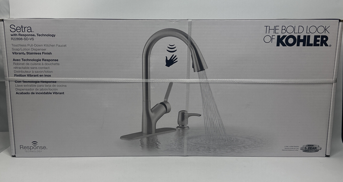 Kohler Setra R22898SDV Touchless Kitchen Faucet Vibrant Stainless