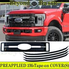 2017 2018 2019 FORD F250 (XL & XLT ONLY) GLOSS BLACK Grille COVER OVERLAY INSERT