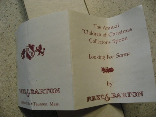 Vintage Reed & Barton The Annual Children of Christmas Spoon 1982 - Picture 6 of 7