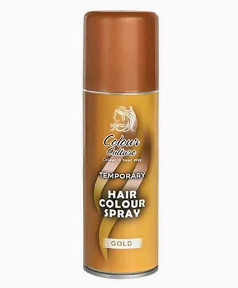 Colour Culture Temporary Gold Colour Hair And Body Glitter Spray 125ml