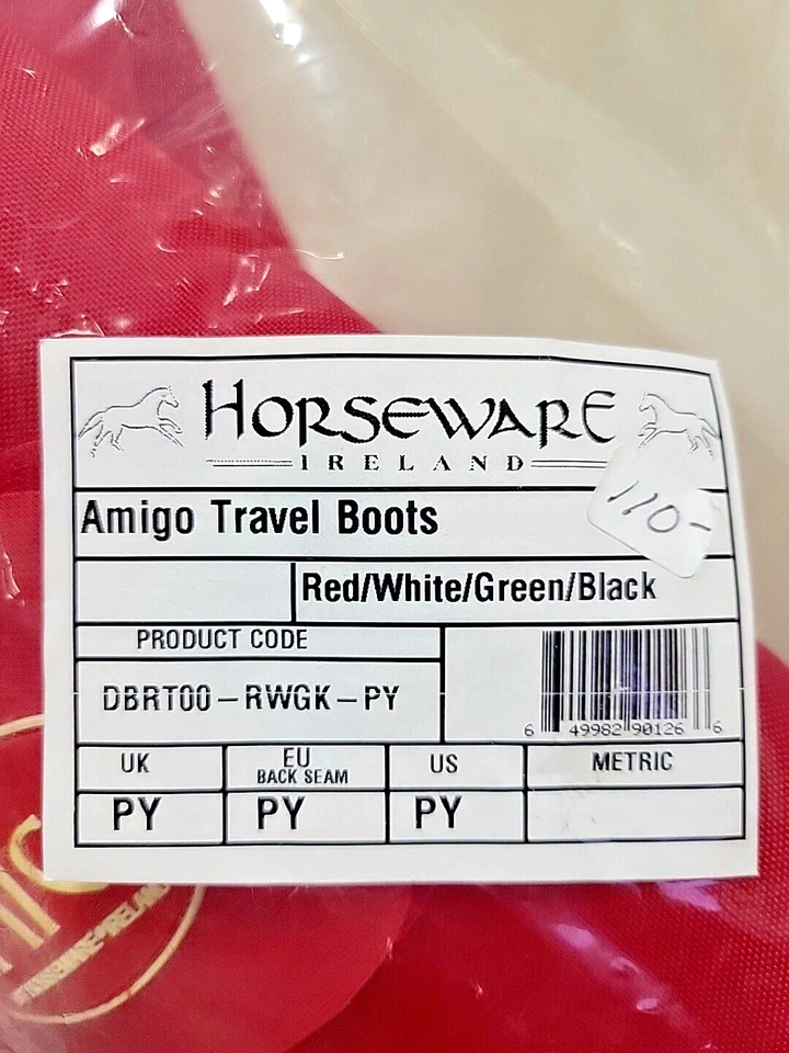 Botas de Viaje Amigo de Horseware Ireland Rojo/Blanco/Verde/Negro Pony DBRTOO PY NUEVAS Foto 2 de 4