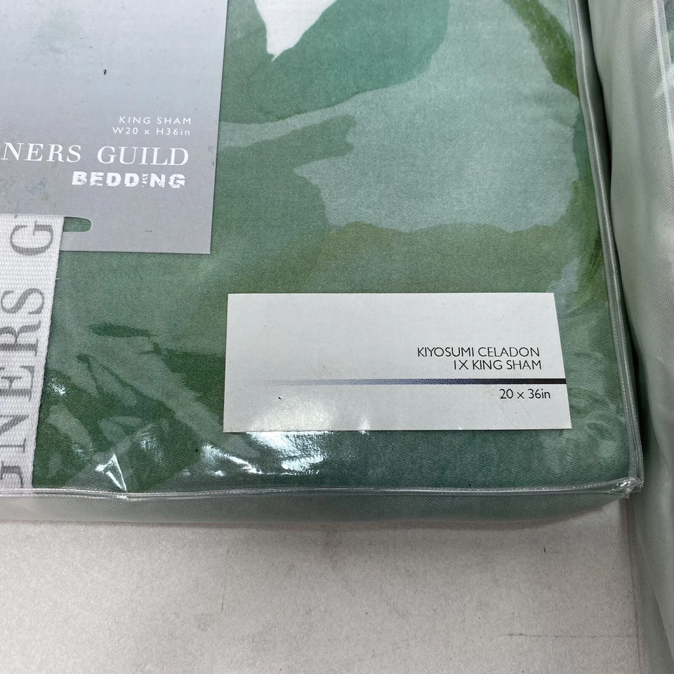 Funda nórdica Designers Guild Kiyosumi Celadon - Talla King 105x96" y 1 King Sham Foto 4 de 4