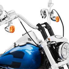 6" Tall Adjustable Pullback Handlebar Riser Clamp For Harley Touring Sportster