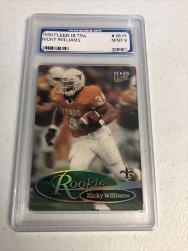 1-1999 Fleer Ultra  #261R Ricky Williams RC Rookie PGS Graded Mint 9🔥 - Picture 1 of 5