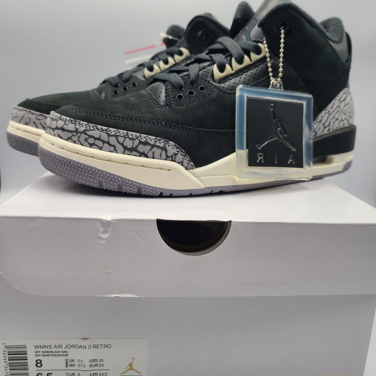 Air Jordan 3 Retro Off Noir Brand New Size 8.0W Or 6.5Y | eBay