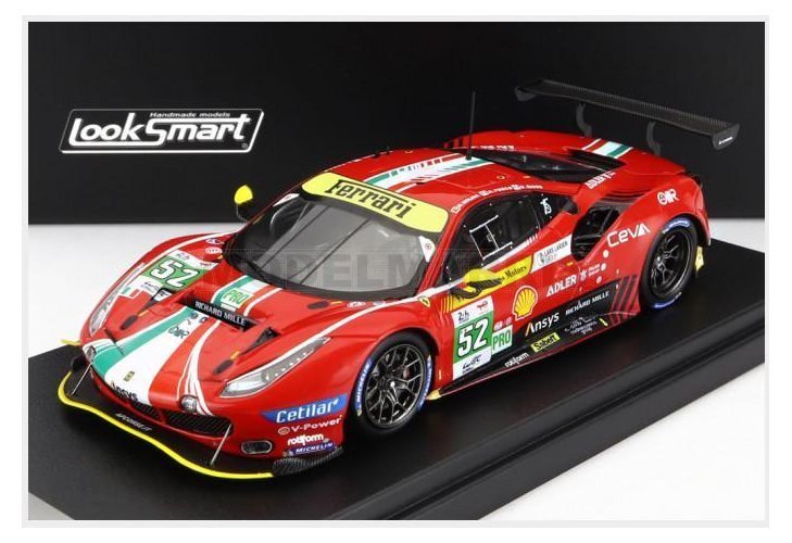 LOOKSMART LSLM140 FERRARI - 488 GTE EVO 3.9L TURBO V8 TEAM AF CORSE N 52 3rd LMG