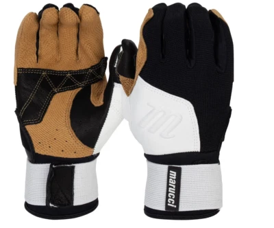Marucci Blacksmith Youth Batting Gloves-Black and White Available