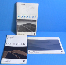 91 1991 Plymouth Voyager Owners Manual