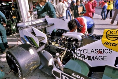 1984 FINNISH KEKE ROSBERG GRAND PRIX FORMULA ONE 8X12 PHOTO VINTAGE AUTO RACING