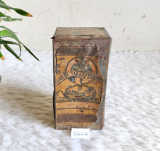 1920s Vintage Marcopolo Tabacs Cigarette Advertising Tin Box Collectible CG676