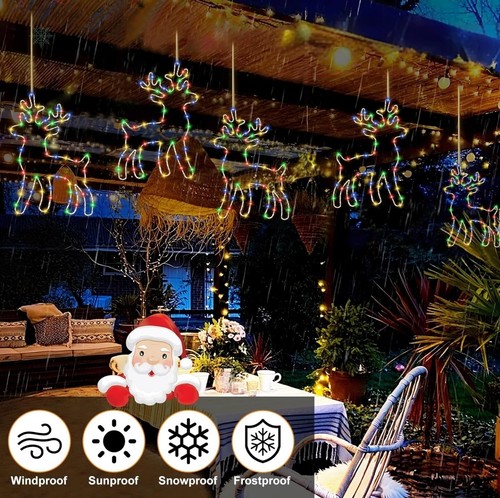 Renna di Natale Luminosa, 2pz 50 LED Luci Natale Esterno Lucine Decorative - Foto 15 di 15