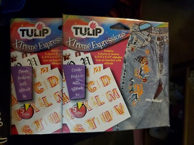 Lot of 2- Tulip Xtreme Expressions Urban Grafitti Iron-On Letters