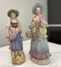 Set of 2 Vintage Large Victorian Porcelain Bisque Figure 13