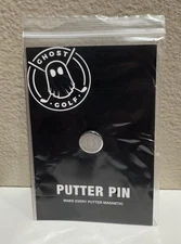 New GHOST GOLF Towel Silver Magnetic Putter Pin Grip Cap