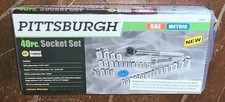 40pc Socket Set with 3/8" Ratchet Wrench  Case SAE  Metric  62843
