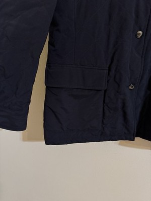 Loro Piana Twenty K Storm System Quilted Coat Jacket Nylon Navy 46