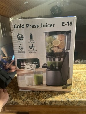 EanOruus Juicer Machines, 3-in-1 Cold Press Juicer with 6.5'' Extra Large Chute,
