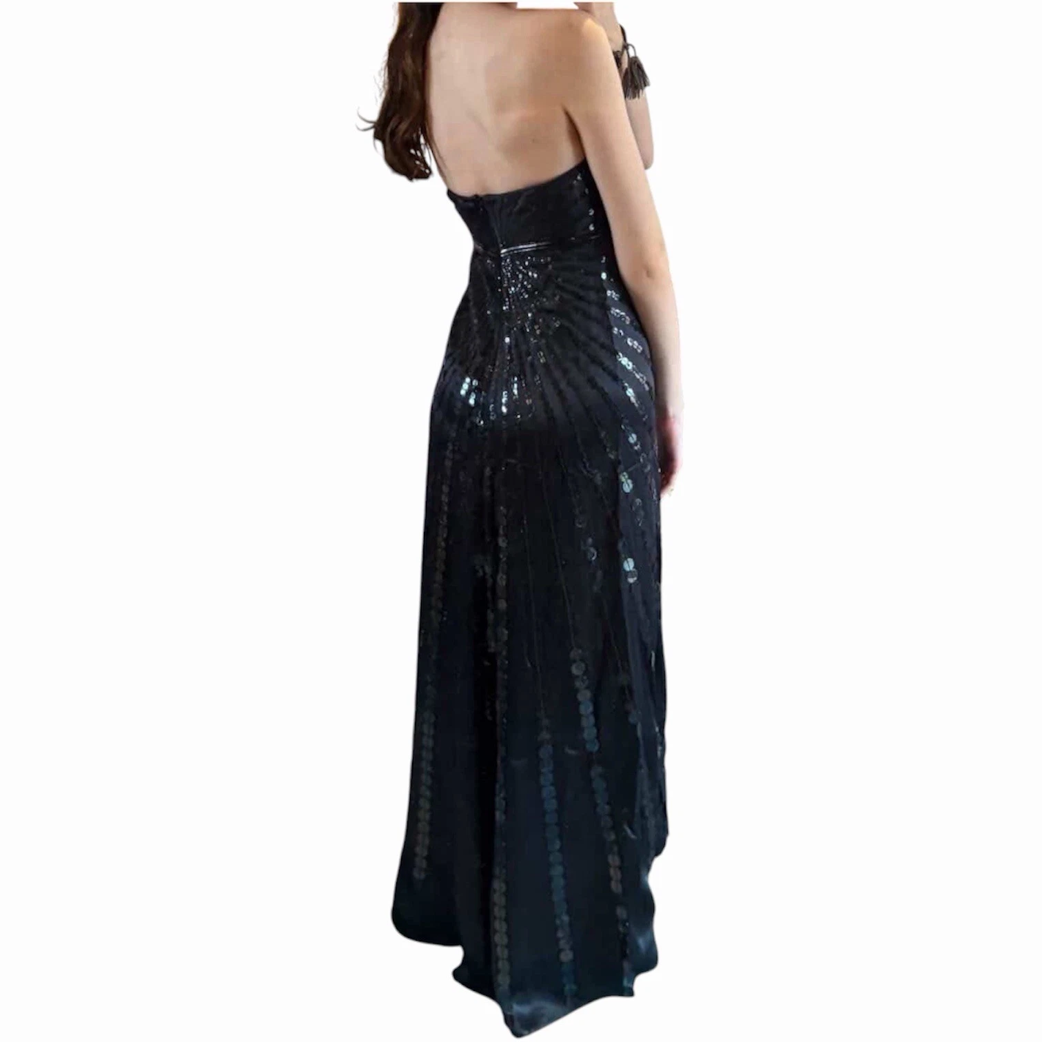Alexander McQueen — Vintage 2007 Alexander McQueen Silk Sequin Gown Maxi Dress