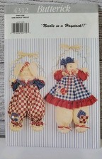 Vintage Butterick Pattern 4312 Maybearry Muffin Wall Hanging Dolls UNCUT