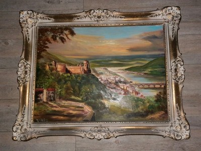 Ölgemälde Schloss Heidelberg Harry Hoffman 100cm×80cm Rar Unikat 