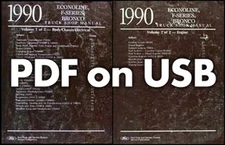 1990 Ford Truck Shop Manual 5 Book Set on USB F150 F250 F350 Bronco Van Service