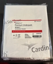 Cardinal Health Premium Underpads Wings 5 SZ 30X36 White Extra Absorbency