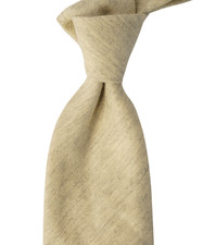 $265 NWOT BALDESSARINI Solid Beige 100% Cashmere Neck Tie Italy 3.6W