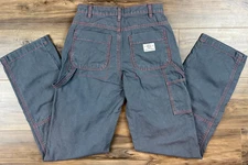 BDG Urban Outfitters Gray Red Stitching Cotten Women's Carpenter Pants SZ 25