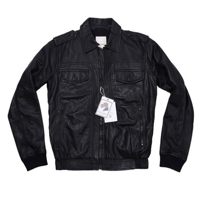 DIESEL Lederjacke Leather Jacket Gr S ca 50,5cm LAMMLEDER Lamb Schwarz Black Mot