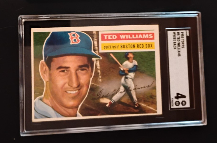 1956 Topps Ted Williams White Back #5 SGC 4 very good-excellent