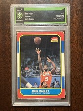 1986-87 Fleer John Bagley #5 PrsrvdAuthentic Frozen In Time Perfectly Used Crnrs
