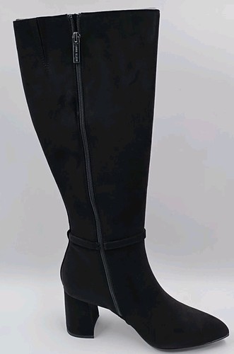 New Anne Klein Brenice Boots Women's Size 8.5 Black Suede Knee High (#B3-A5) - Picture 3 of 10