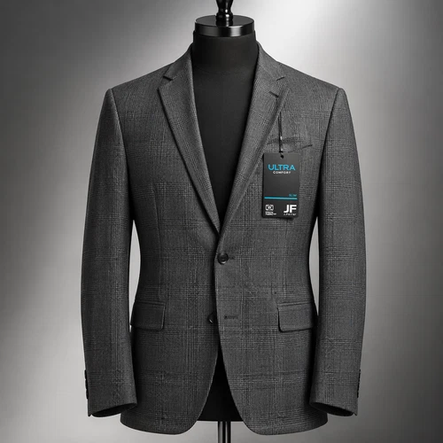 J Ferrar Men's Slim Fit Ultra Comfort Plaid Blazer Jacket sizes 36R, 38S - product listing photo
