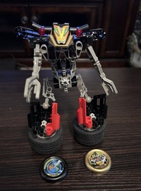 Vintage 1999 LEGO Technic 8520 Millennium Slizer Throwbot Millennia w Discs Red