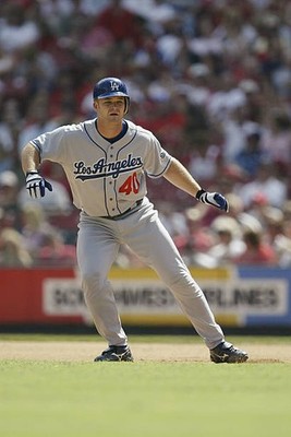David Ross Los Angeles Dodgers focuses on home plate as he prepare- Old Photo