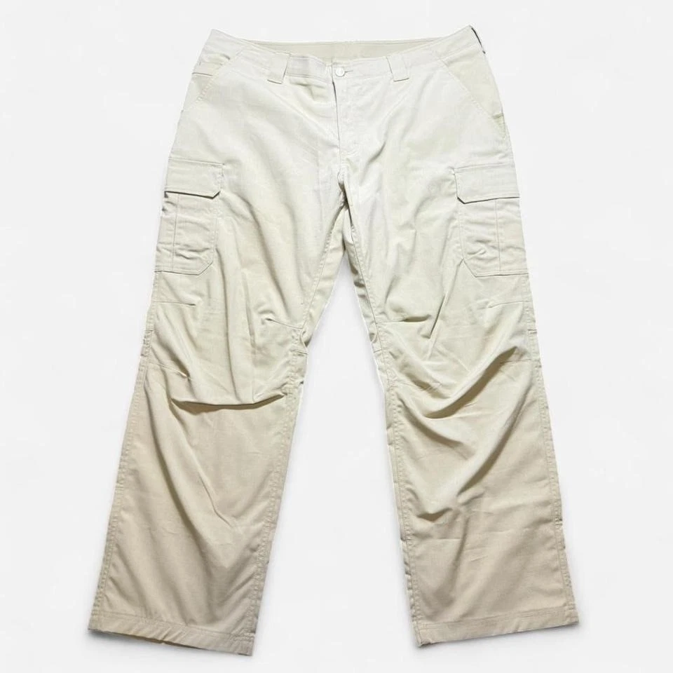Under Armour Tactical Ripstop Cargo Hiking Pants Beige Size 42x32