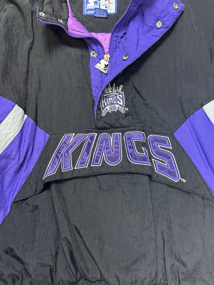 Chaqueta De Colección Años 90 Starter Sacramento Kings Negra Púrpura Talla XL Foto 4 de 4