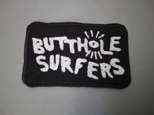 Butthole Sufers Band Patch Black And White