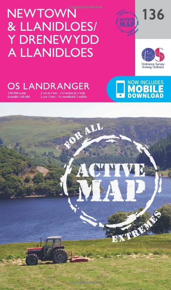 Landranger Active (136) Newtown & by Ordnance Survey | Map | 2016 - Image 3