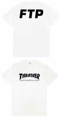 **RARE NEW** FTP THRASHER WHITE LOGO TEE T-SHIRT SUPREME ANTI SOCIAL CHROME XL