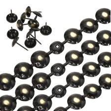 5Pcs Upholstery Nailhead Trim, 1 Meters Glossy Tacks Strips 20mm Black-Gold 