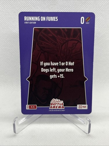 Bo Jackson Battle Arena 2026 Play 15 Running on Fumes PL-15 SP 1st Edition
